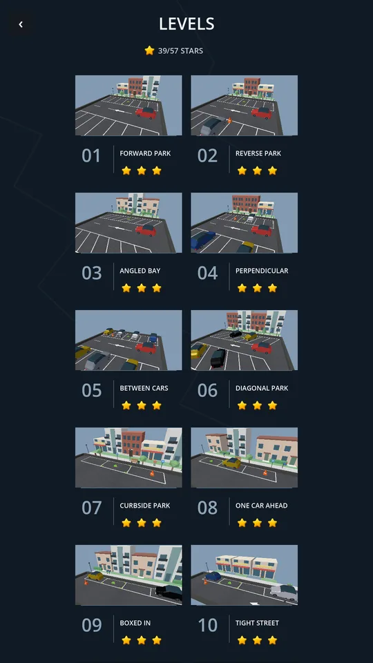 Stage select screen